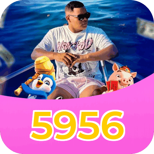 Interface do aplicativo 5956 mostrando jogos disponíveis no iOS e Android